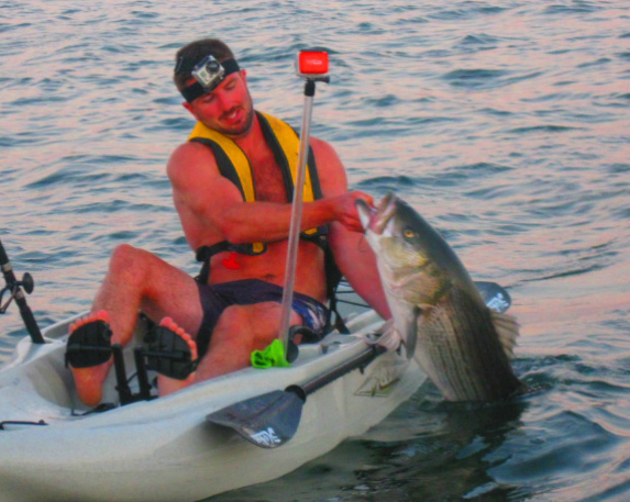 kayak fishing on cape cod for striped bass