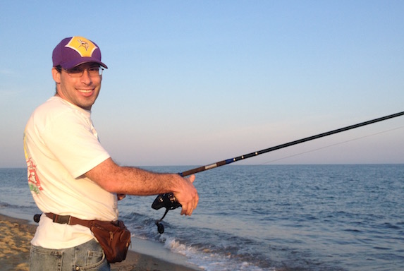 fishing south cape beach for bluefish on cape cod