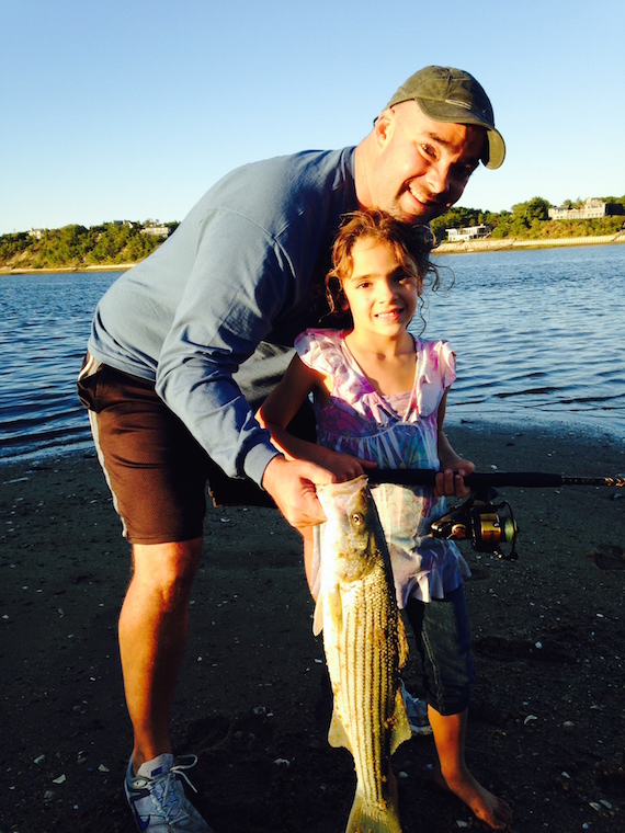 striped bass fishing on cape cod with the kids