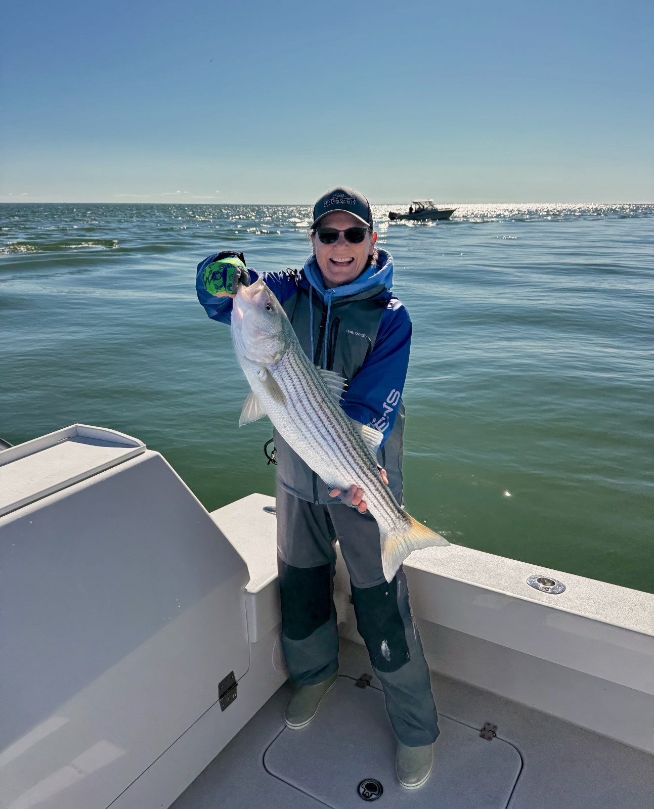 Gretchen with striper