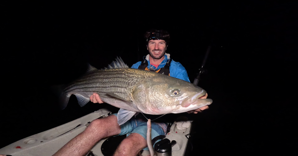 Nighttime Kayak Fishing for Summertime Stripers - My Fishing Cape Cod