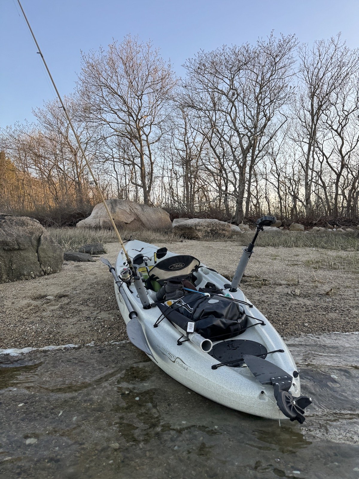 kayak on island